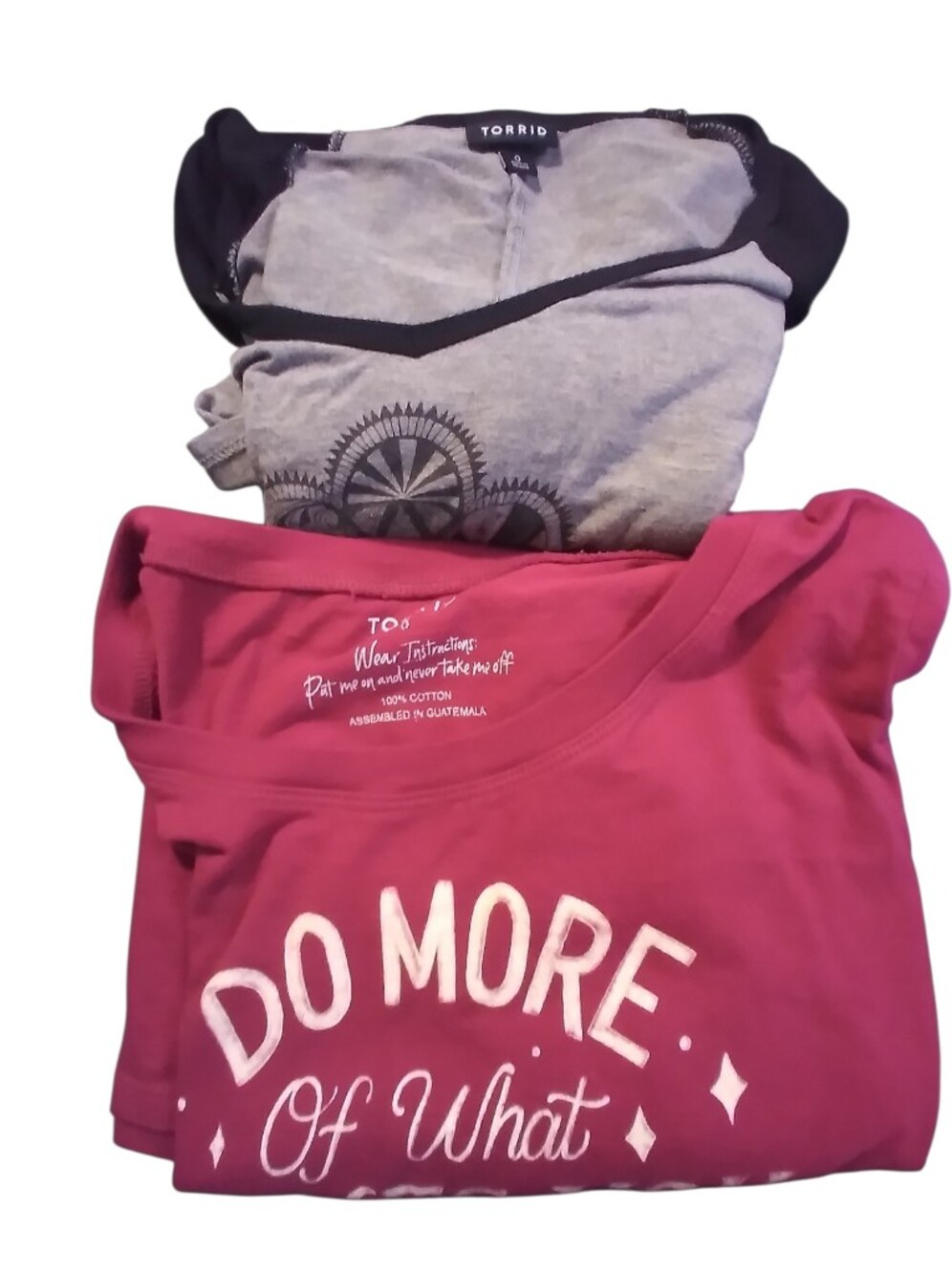 Torrid 2 T Shirt Bundle Size 0 Stretchy Casual Comfy Cozy Summer Events Cookout